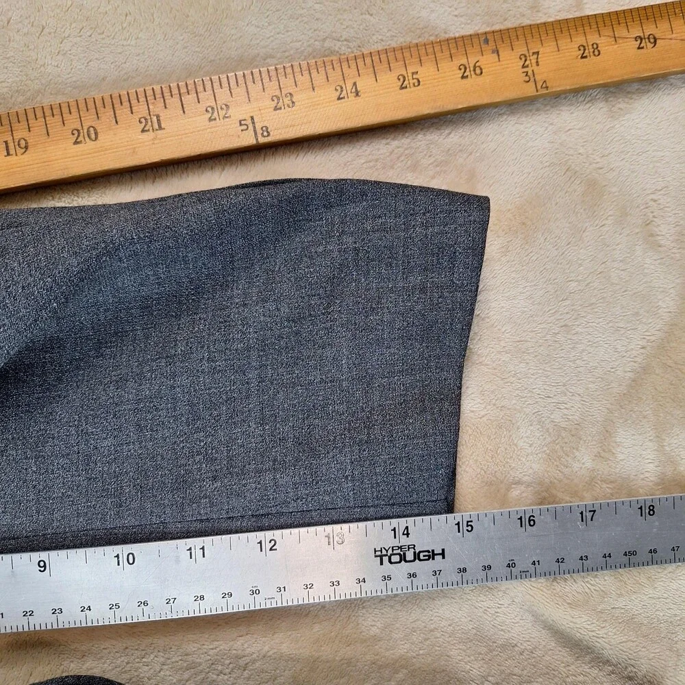 Calvin Klein Suit Jacket Mens 40R Gray Wool Double Vent 2 Button Dress Formal